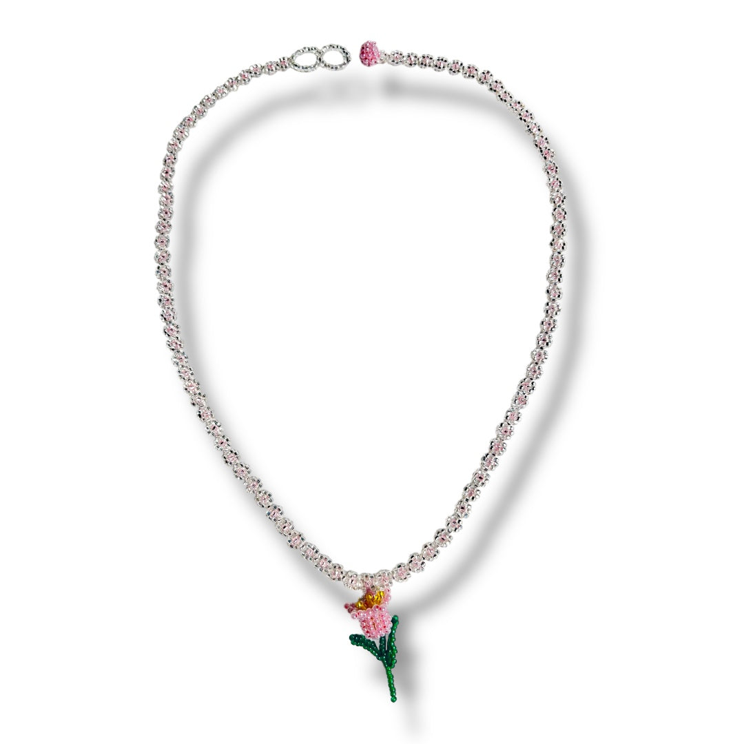 Collar florecita solitaria