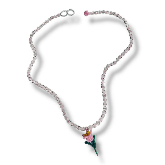 Collar florecita solitaria